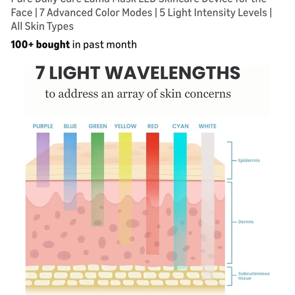 LED Facial Mask - White - Picture 6 of 9
